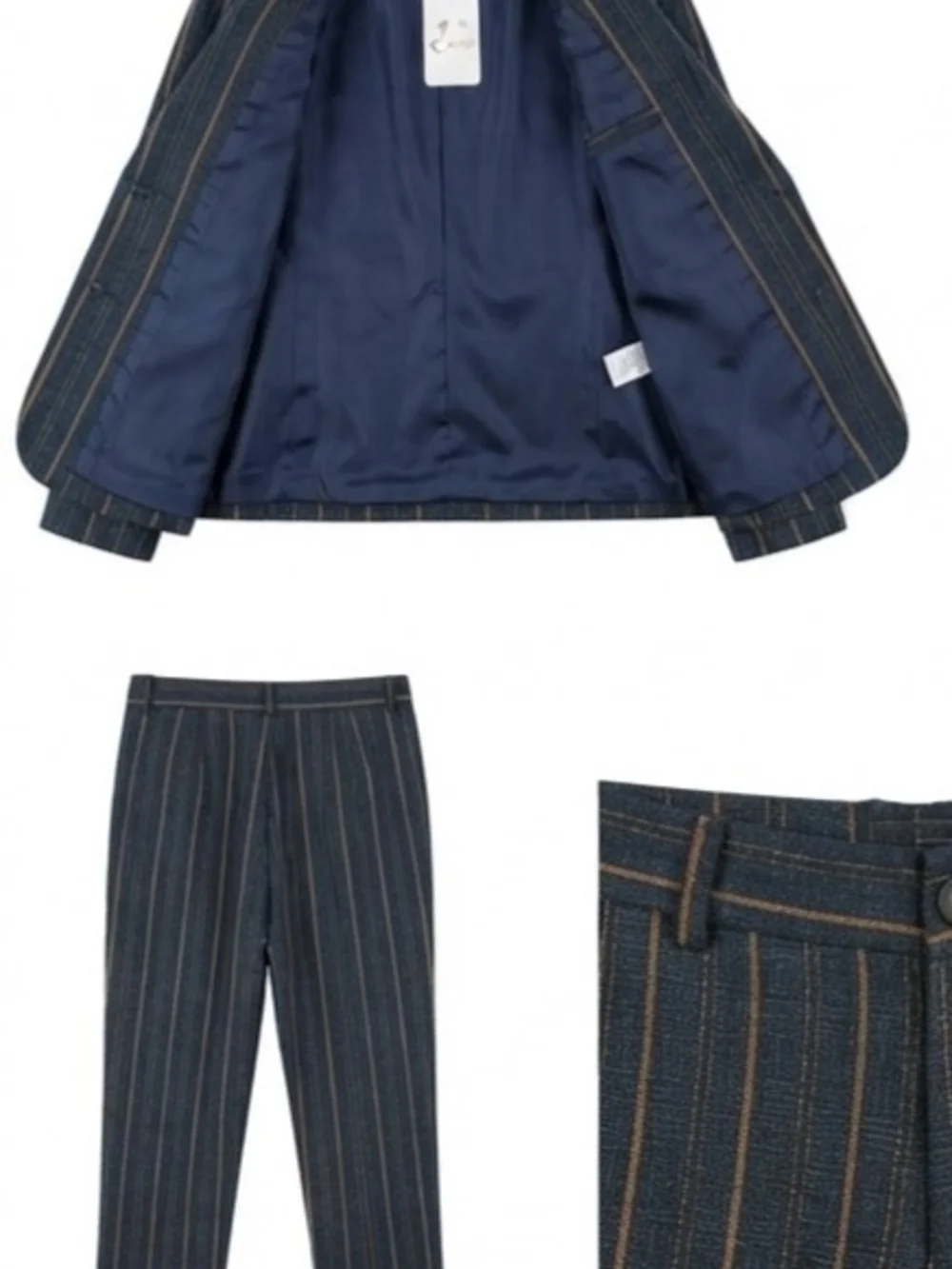 Modful Women's Navy Pinstripe Blazer and Pant Set *New*